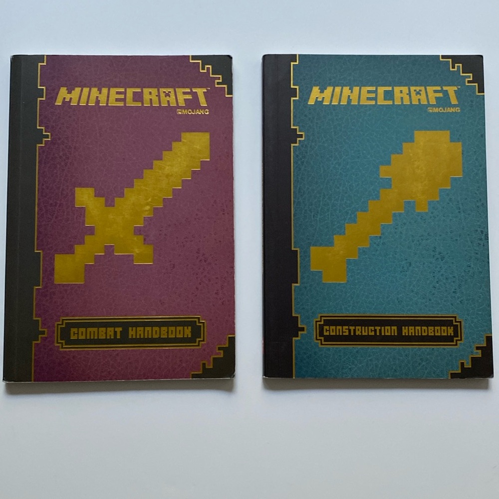 Minecraft Video Game Combat &  Construction Handbook Full Color Paperback Books